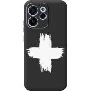 Чорний чохол BoxFace OPPO Reno 15 FS Білий хрест ЗСУ