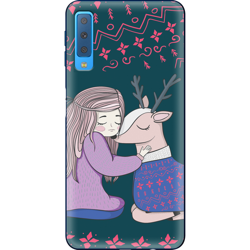 Чехол Uprint Samsung A750 Galaxy A7 2018 Girl and deer