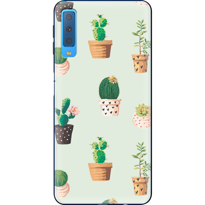 Чехол Uprint Samsung A750 Galaxy A7 2018 L-green Cacti