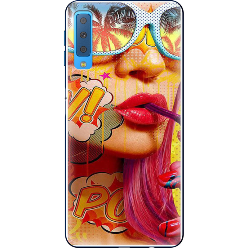 Чехол Uprint Samsung A750 Galaxy A7 2018 Yellow Girl Pop Art