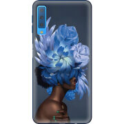 Чехол Uprint Samsung A750 Galaxy A7 2018 Exquisite Blue Flowers