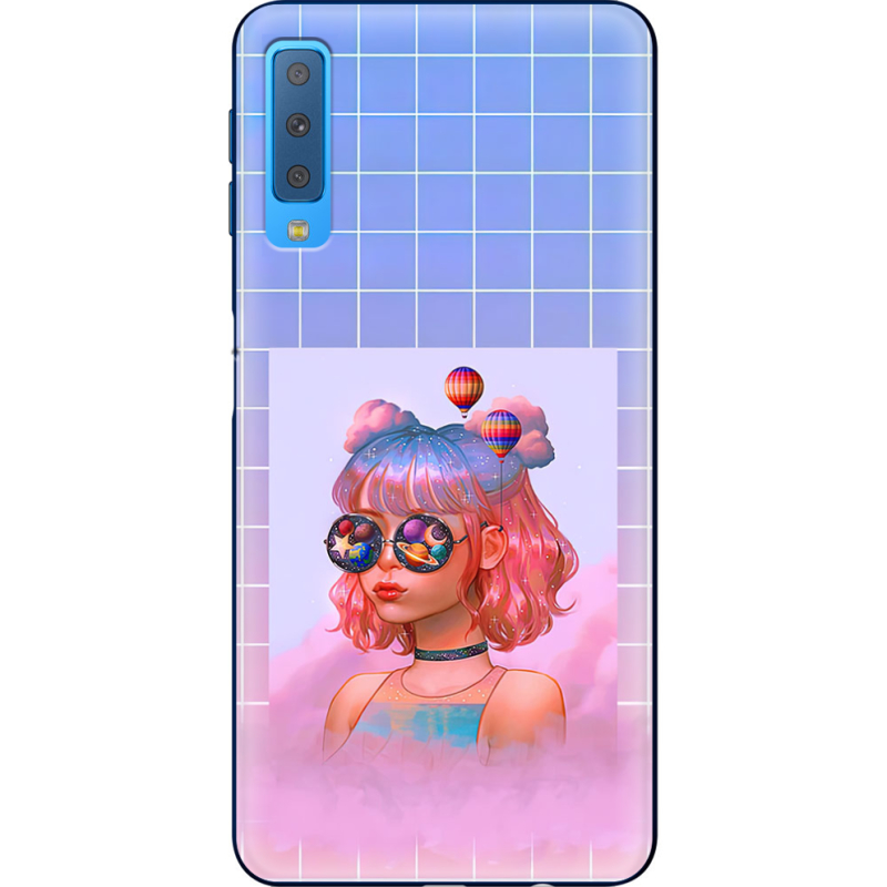 Чехол Uprint Samsung A750 Galaxy A7 2018 Girl in the Clouds