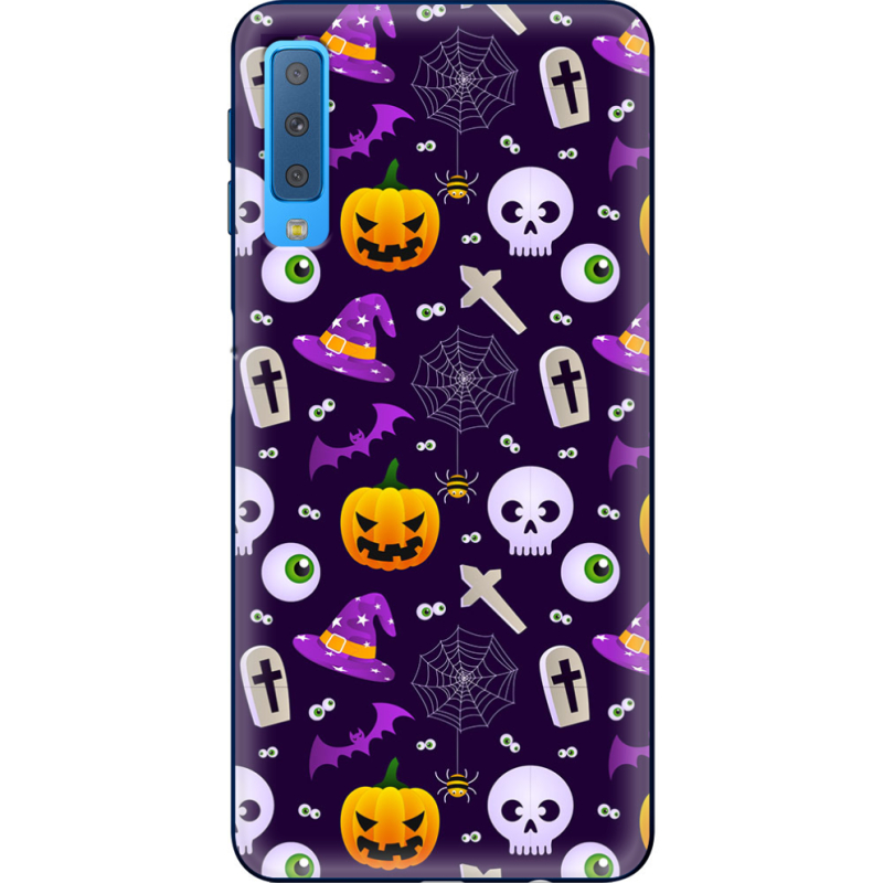 Чехол Uprint Samsung A750 Galaxy A7 2018 Halloween Purple Mood