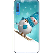 Чехол Uprint Samsung A750 Galaxy A7 2018 Skier Snowman
