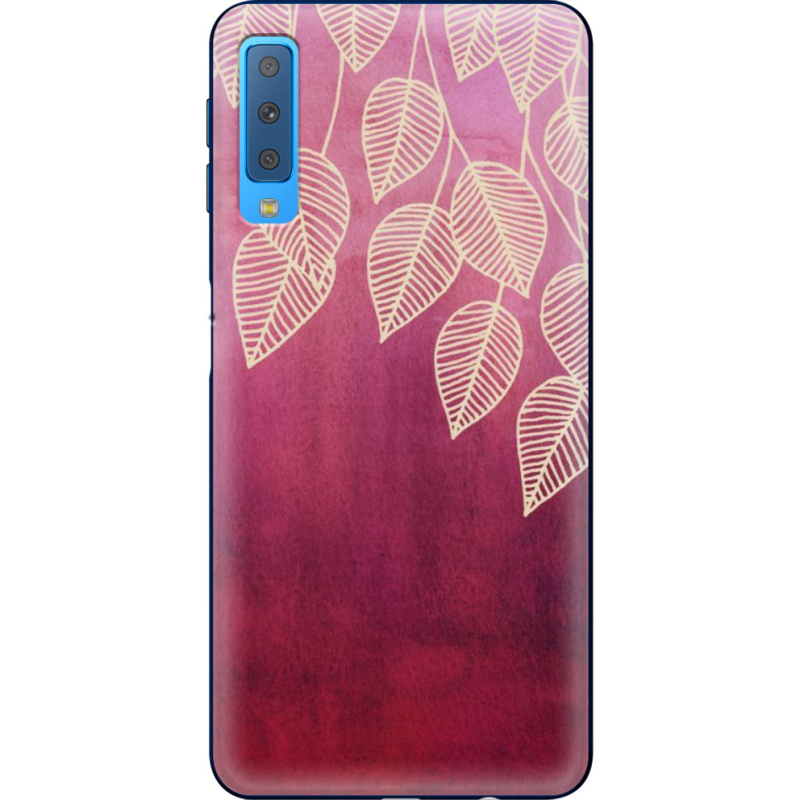 Чехол Uprint Samsung A750 Galaxy A7 2018 Gold Leaves