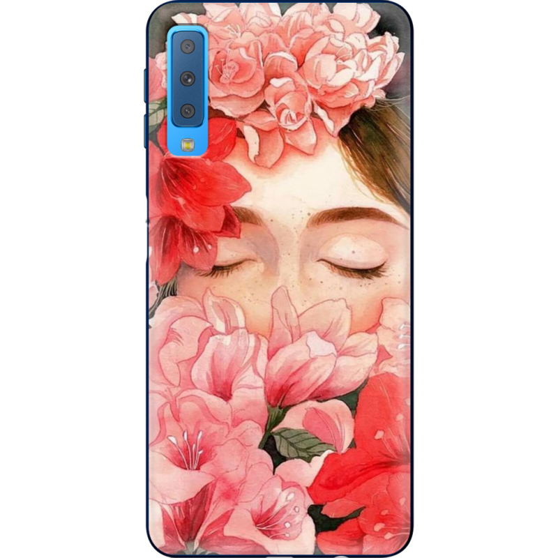 Чехол Uprint Samsung A750 Galaxy A7 2018 Girl in Flowers