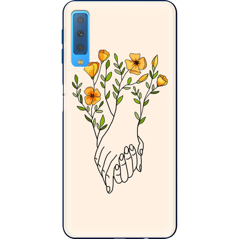Чехол Uprint Samsung A750 Galaxy A7 2018 Flower Hands