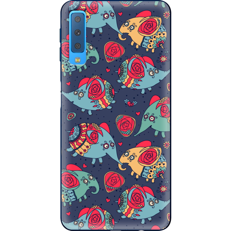 Чехол Uprint Samsung A750 Galaxy A7 2018 Flying Elephants