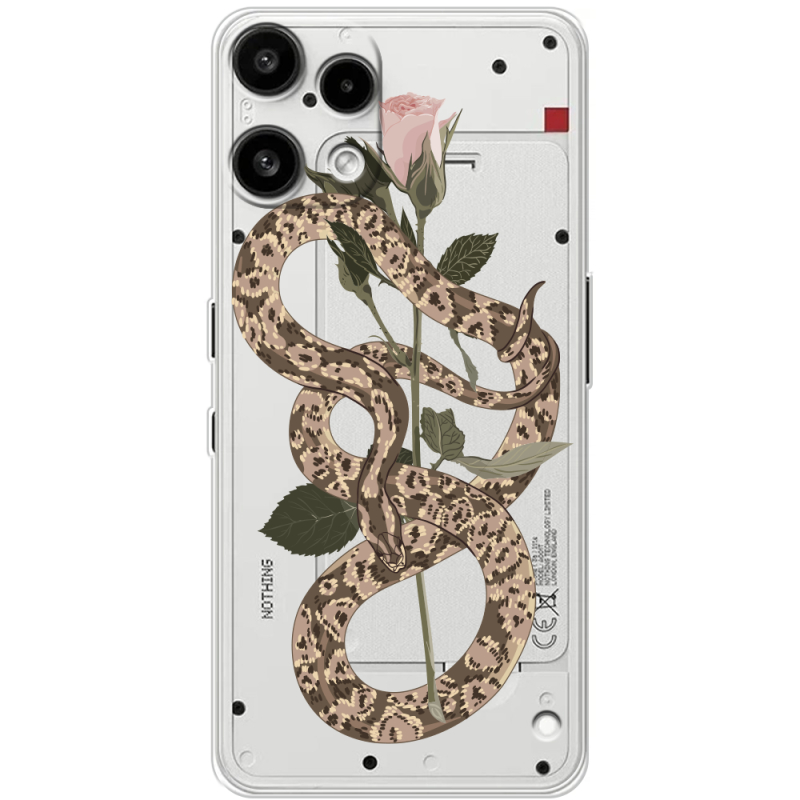 Прозорий чохол BoxFace Nothing Phone (3a) Lite Glamor Snake