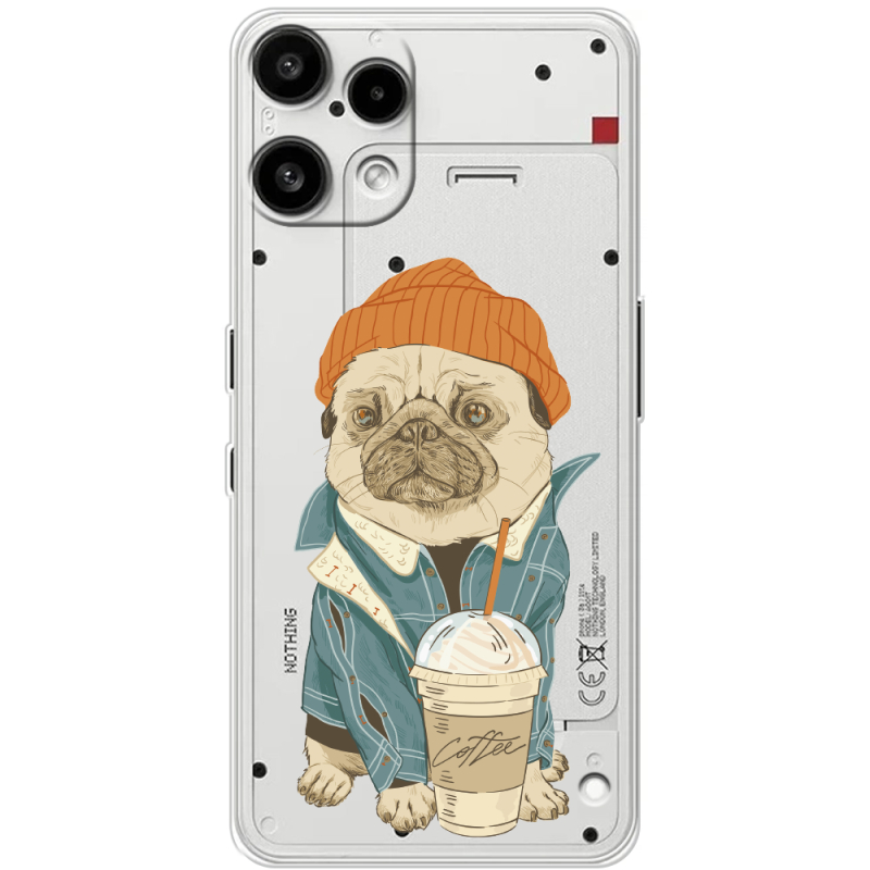 Прозорий чохол BoxFace Nothing Phone (3a) Lite Dog Coffeeman