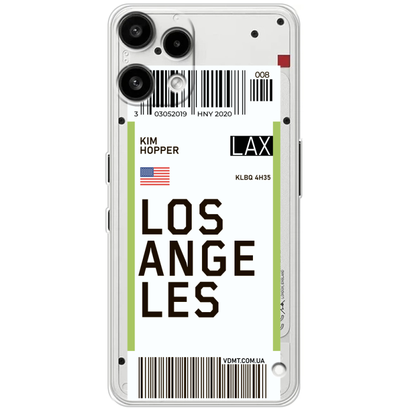 Прозорий чохол BoxFace Nothing Phone (3a) Lite Ticket Los Angeles