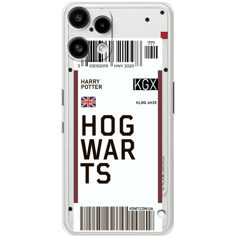 Прозорий чохол BoxFace Nothing Phone (3a) Lite Ticket Hogwarts
