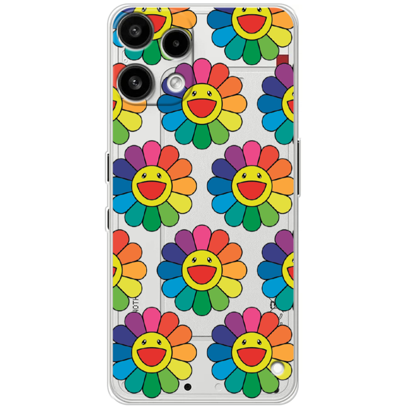 Прозорий чохол BoxFace Nothing Phone (3a) Lite Hippie Flowers