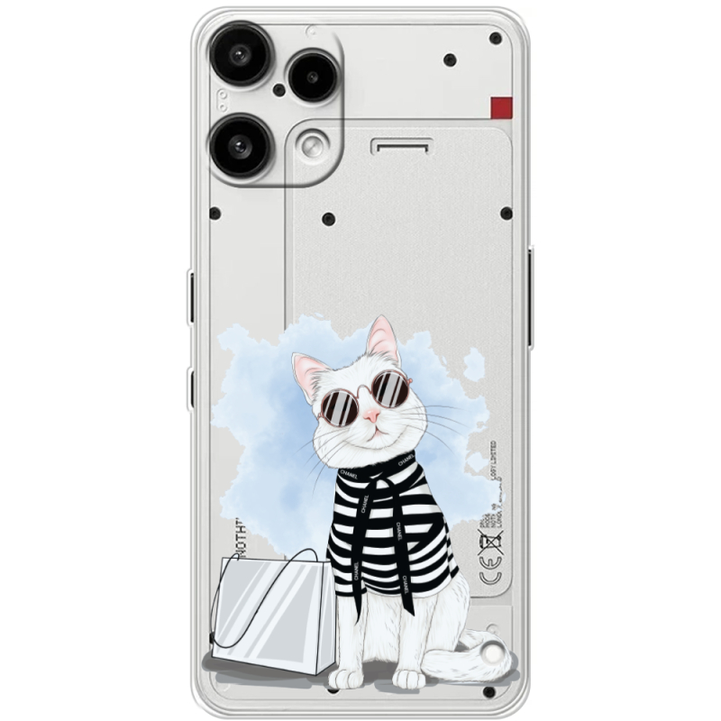 Прозорий чохол BoxFace Nothing Phone (3a) Lite Cat Style