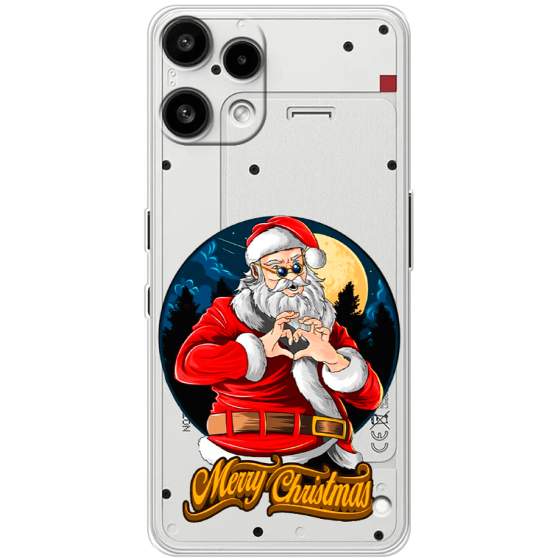 Прозорий чохол BoxFace Nothing Phone (3a) Lite Cool Santa