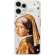 Прозорий чохол BoxFace Nothing Phone (3a) Lite Девушка с жемчужной серёжкой