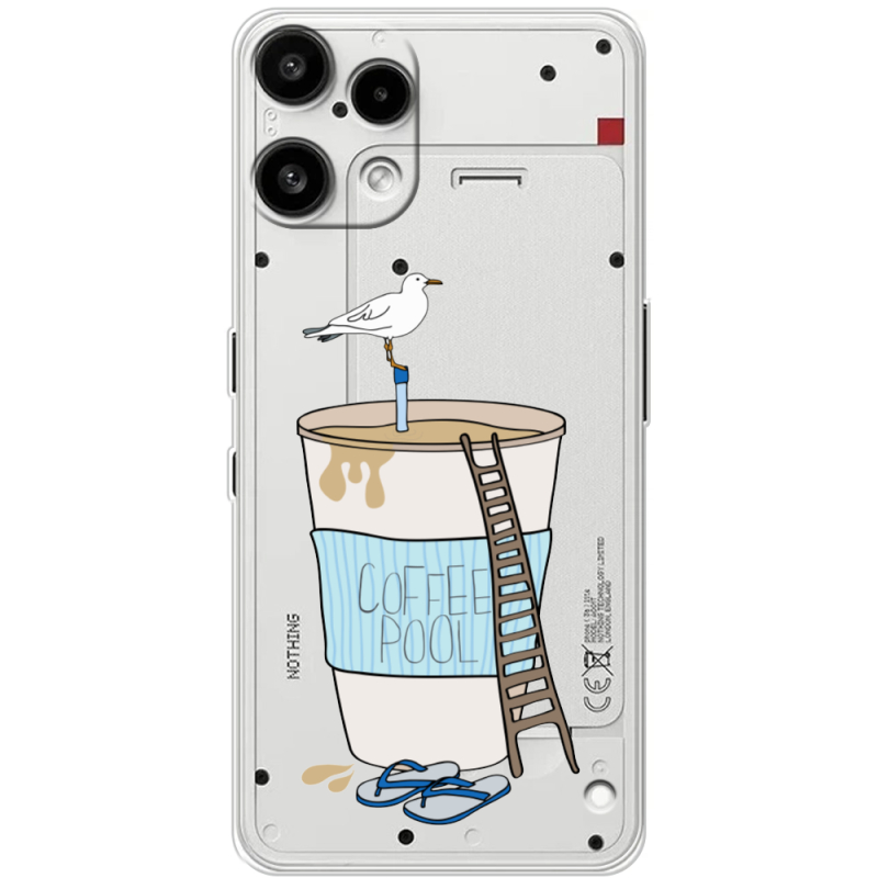Прозорий чохол BoxFace Nothing Phone (3a) Lite Segull in Cofee Pool