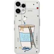 Прозорий чохол BoxFace Nothing Phone (3a) Lite Segull in Cofee Pool
