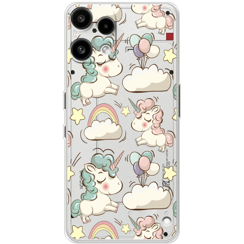 Прозорий чохол BoxFace Nothing Phone (3a) Lite Unicorns
