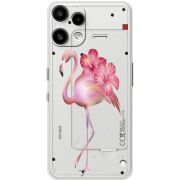 Прозорий чохол BoxFace Nothing Phone (3a) Lite Floral Flamingo