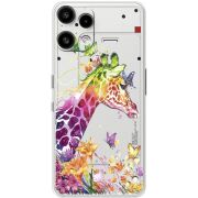 Прозорий чохол BoxFace Nothing Phone (3a) Lite Colorful Giraffe