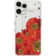 Прозорий чохол BoxFace Nothing Phone (3a) Lite Red Poppies