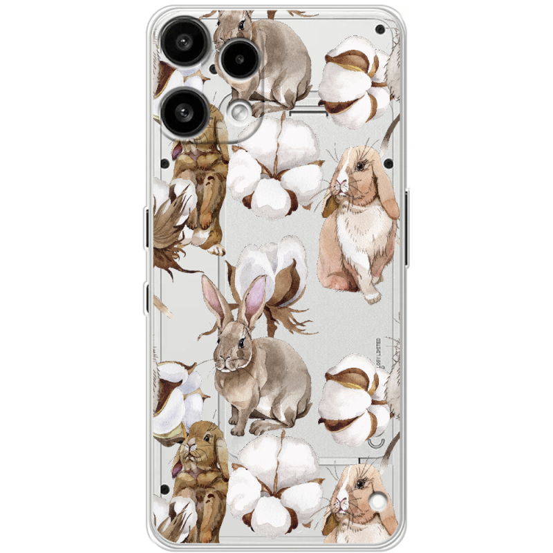 Прозорий чохол BoxFace Nothing Phone (3a) Lite Cotton and Rabbits