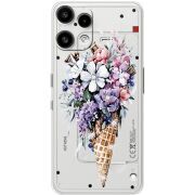 Чохол зі стразами Nothing Phone (3a) Lite Ice Cream Flowers
