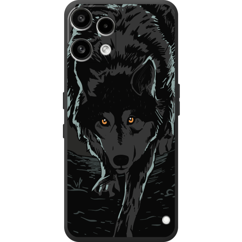 Чорний чохол BoxFace Nothing Phone (3a) Lite Wolf