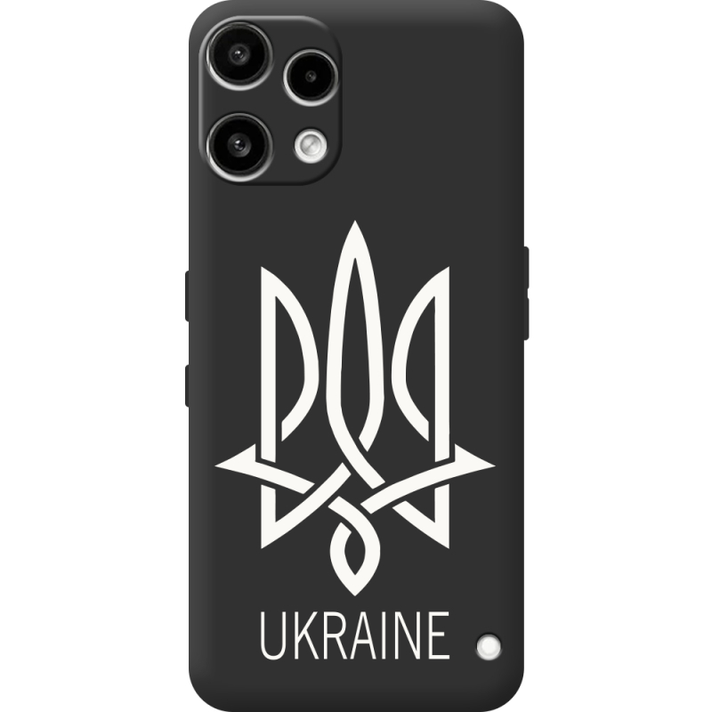 Чорний чохол BoxFace Nothing Phone (3a) Lite Тризуб монограмма ukraine
