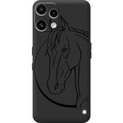 Чорний чохол BoxFace Nothing Phone (3a) Lite Horse