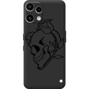 Чорний чохол BoxFace Nothing Phone (3a) Lite Skull and Roses