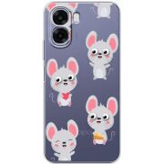 Прозорий чохол BoxFace OPPO A6x с 3D-глазками Mouse