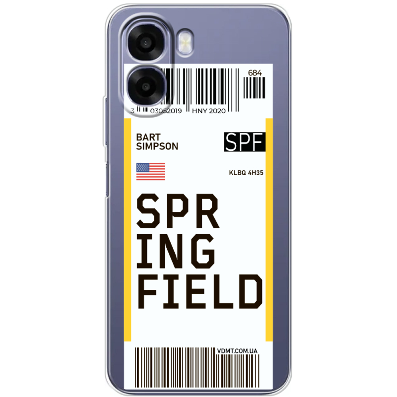 Прозорий чохол BoxFace OPPO A6x Ticket Springfield