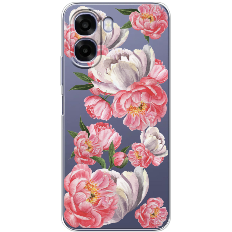 Прозорий чохол BoxFace OPPO A6x Peony Watercolor Style