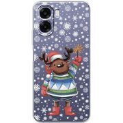 Прозорий чохол BoxFace OPPO A6x Christmas Deer with Snow