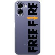 Прозорий чохол BoxFace OPPO A6x Free Fire Black Logo