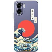 Прозорий чохол BoxFace OPPO A6x Большая волна в Канагаве