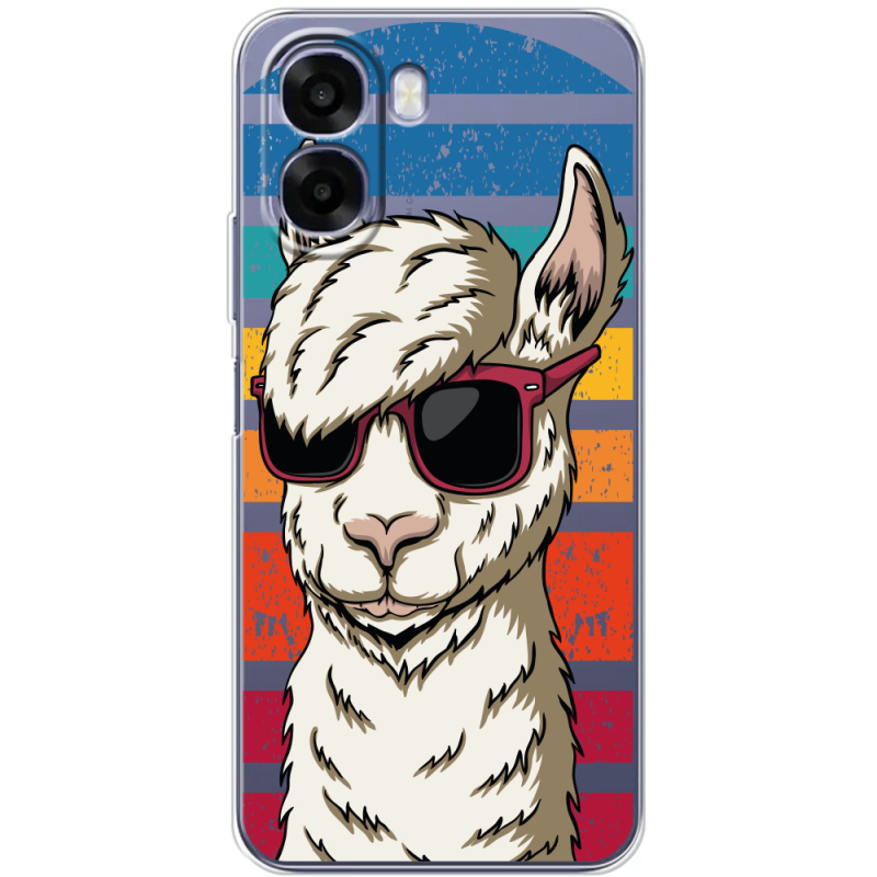 Прозорий чохол BoxFace OPPO A6x Стильна Лама