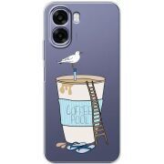 Прозорий чохол BoxFace OPPO A6x Segull in Cofee Pool