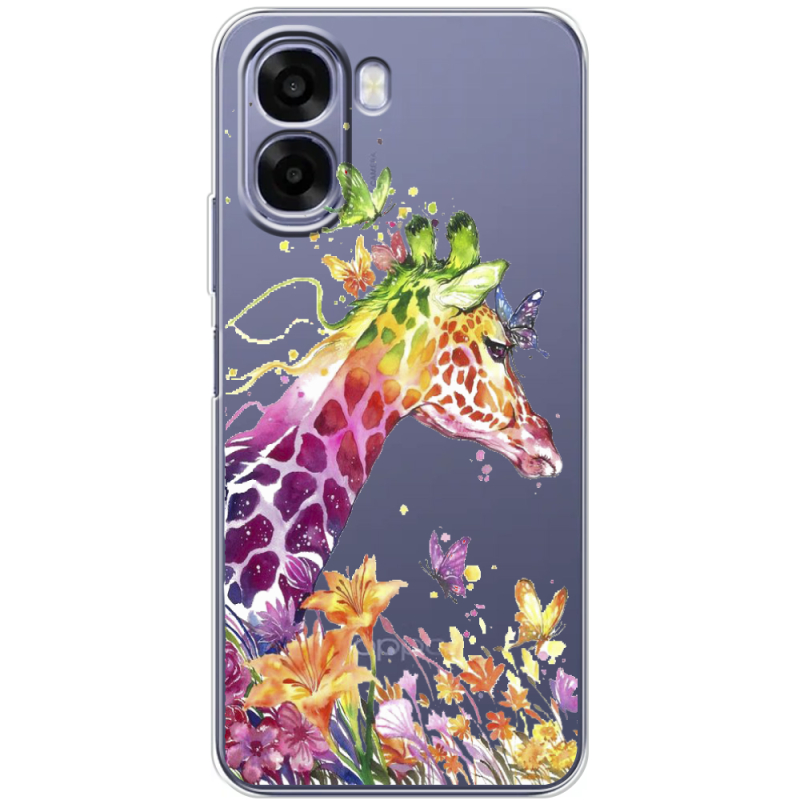 Прозорий чохол BoxFace OPPO A6x Colorful Giraffe