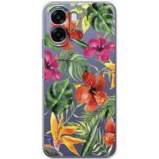 Прозорий чохол BoxFace OPPO A6x Tropical Flowers