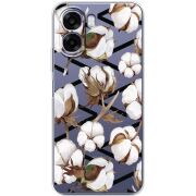 Прозорий чохол BoxFace OPPO A6x Cotton flowers