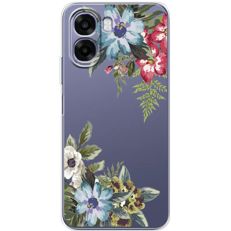 Прозорий чохол BoxFace OPPO A6x Floral