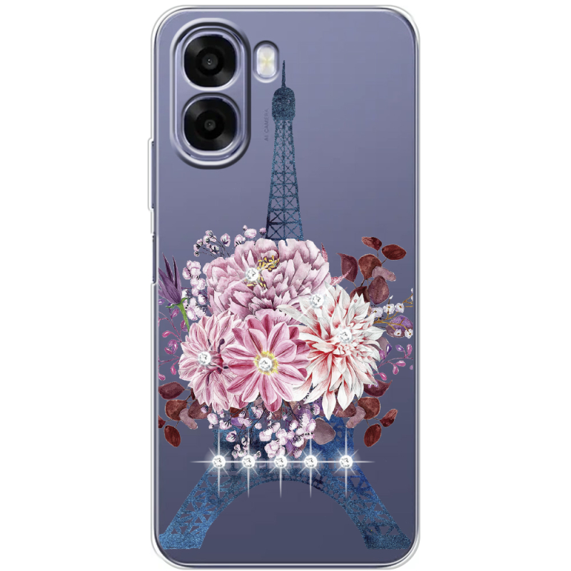 Чохол зі стразами OPPO A6x Eiffel Tower