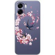 Чохол зі стразами OPPO A6x Swallows and Bloom