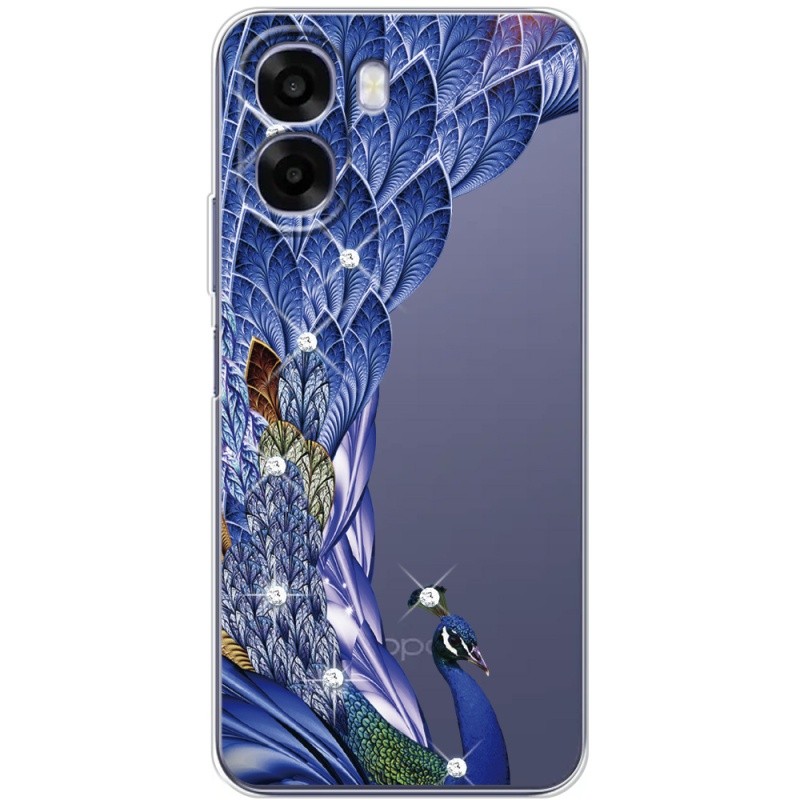 Чохол зі стразами OPPO A6x Peafowl
