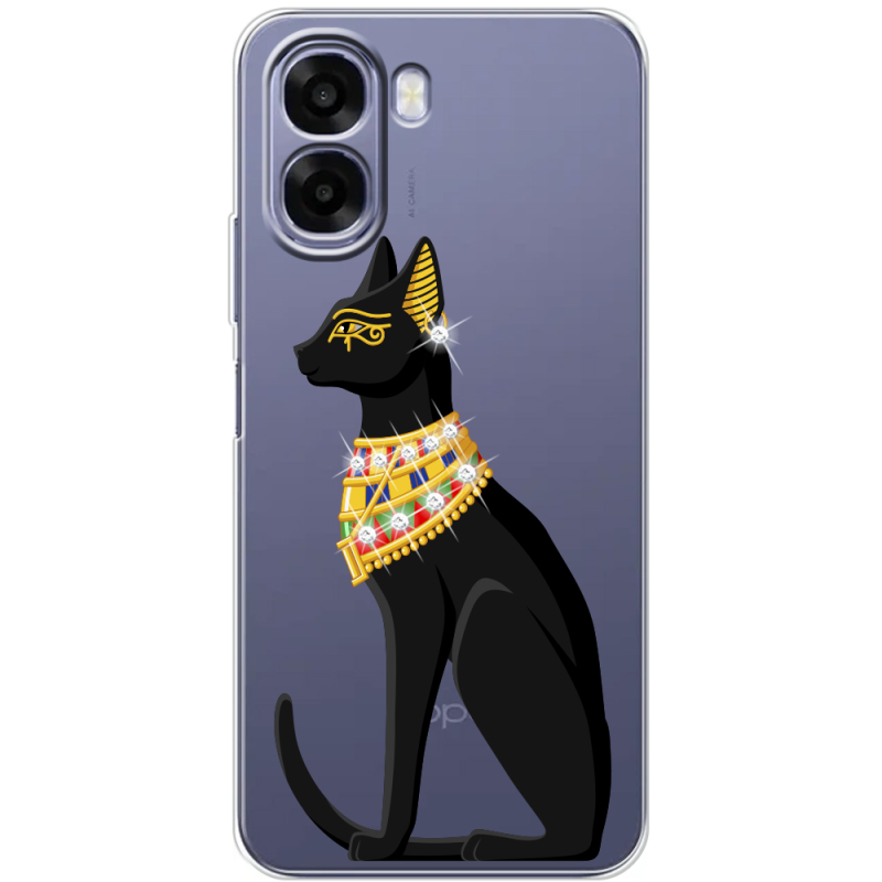 Чохол зі стразами OPPO A6x Egipet Cat