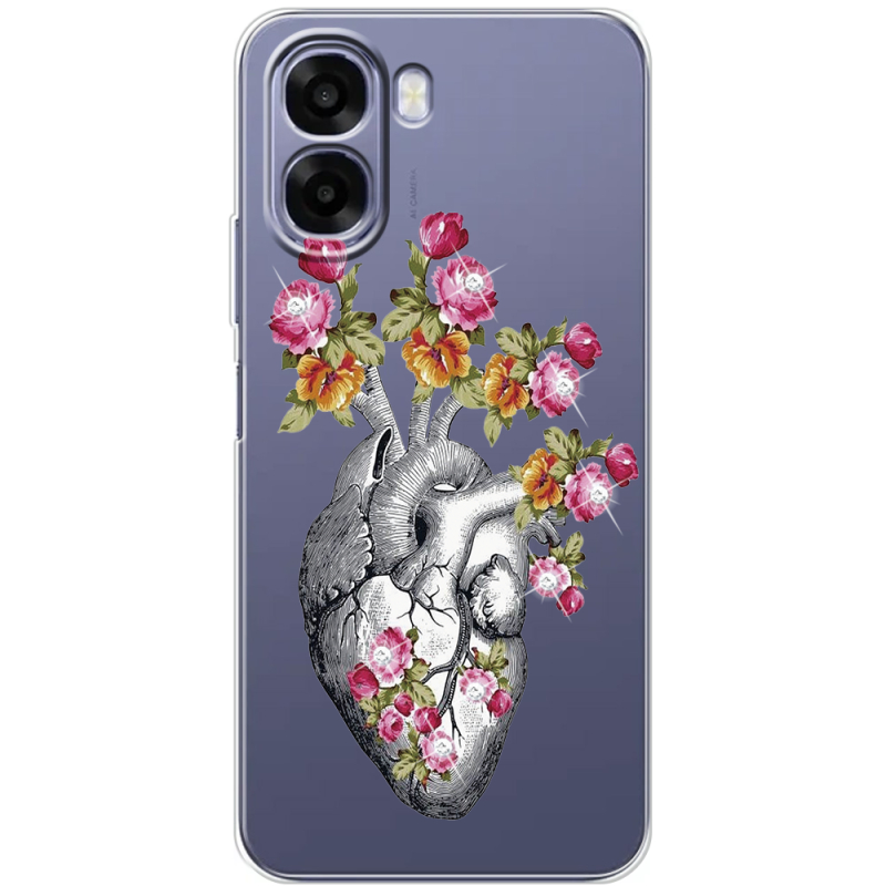 Чохол зі стразами OPPO A6x Heart