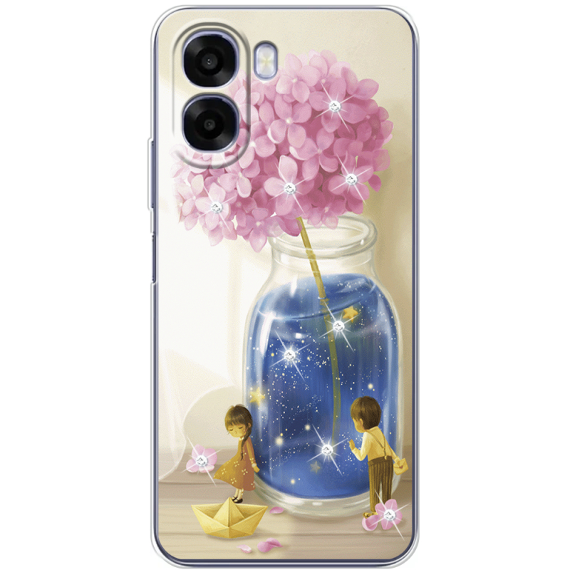 Чохол зі стразами OPPO A6x Little Boy and Girl